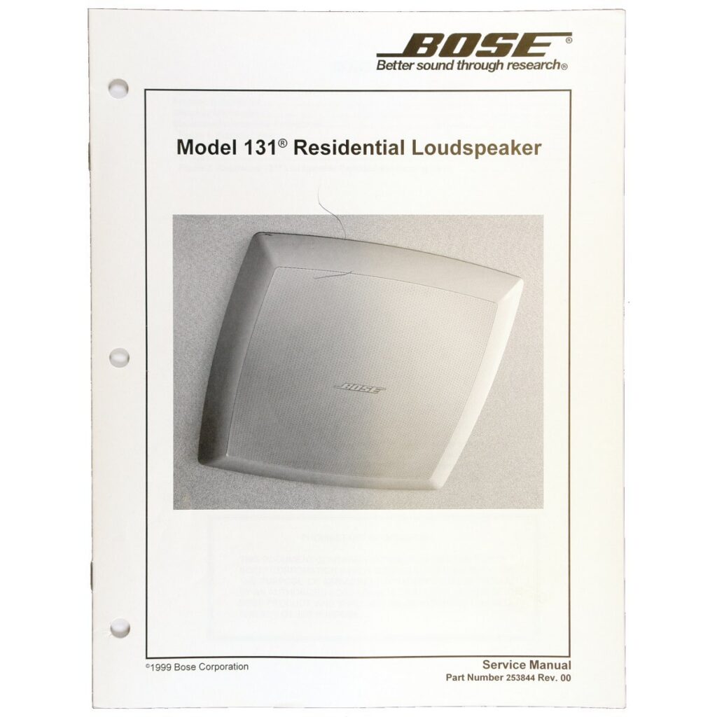 Bose 131 Residential Loudspeaker — Service Manual