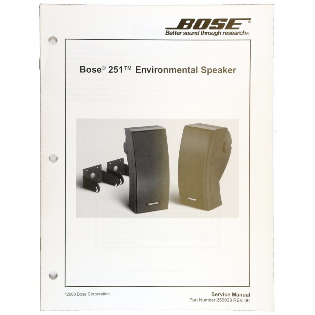 Bose 251 Environmental Speaker — Service Manual