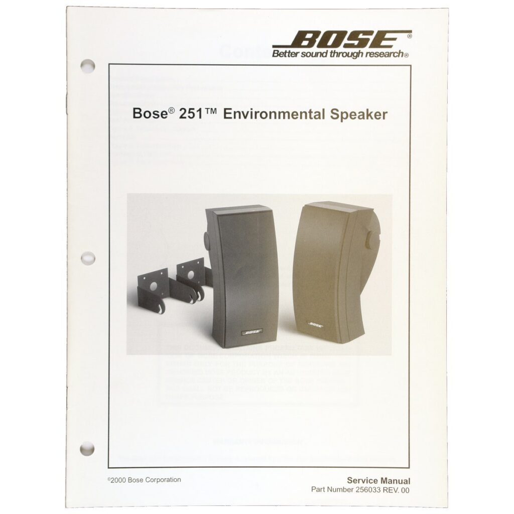 Bose 251 Environmental Speaker — Service Manual
