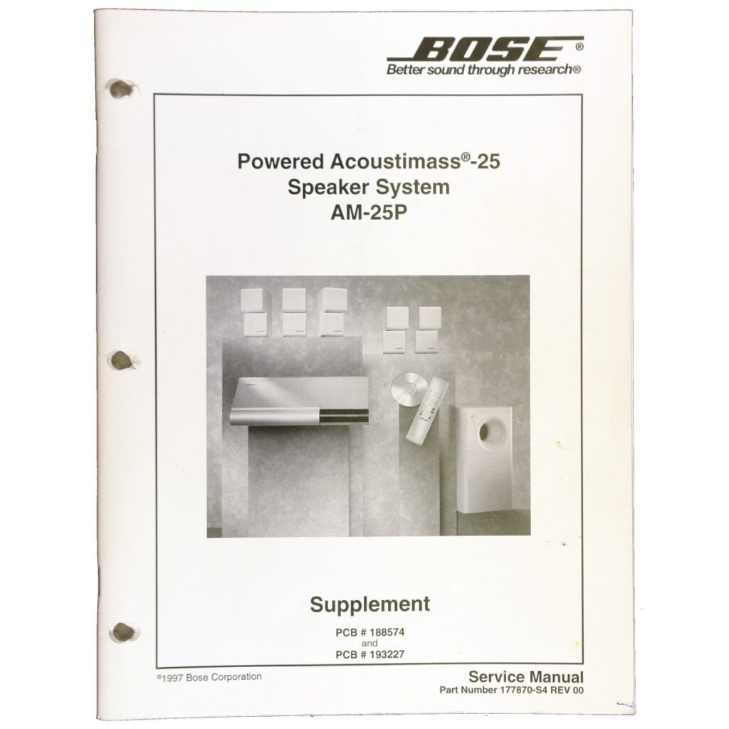 Bose AM-25P Powered Acoustimass-25 Speaker System — Service Manual