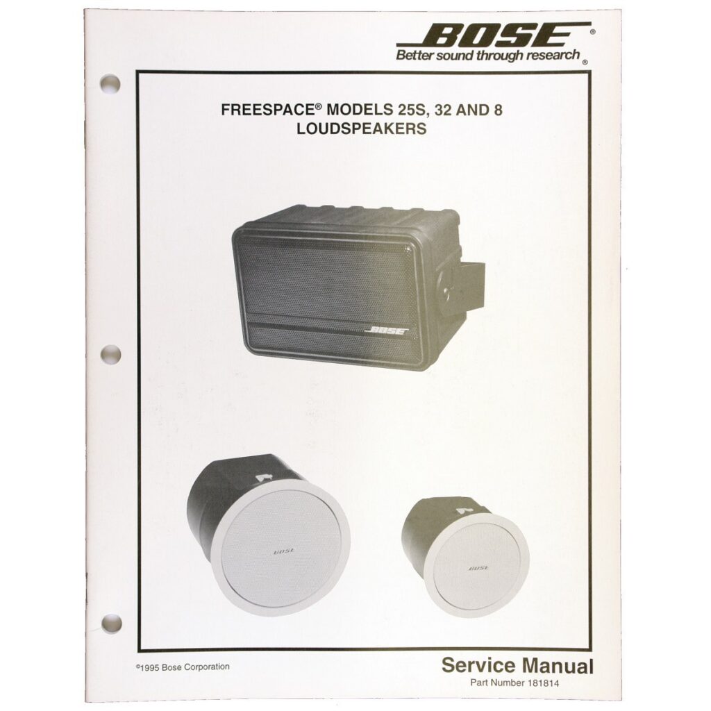 Bose FreeSpace 25S / 32 / 8 Loudspeakers — Service Manual