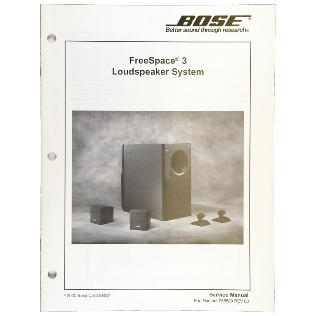 Bose FreeSpace 3 Loudspeaker System — Service Manual