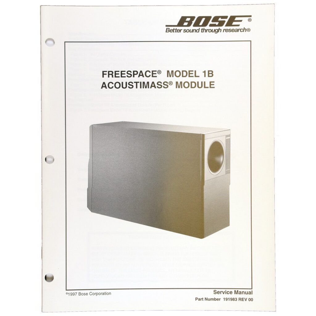 Bose FreeSpace Model 1B Acoustimass Module — Service Manual