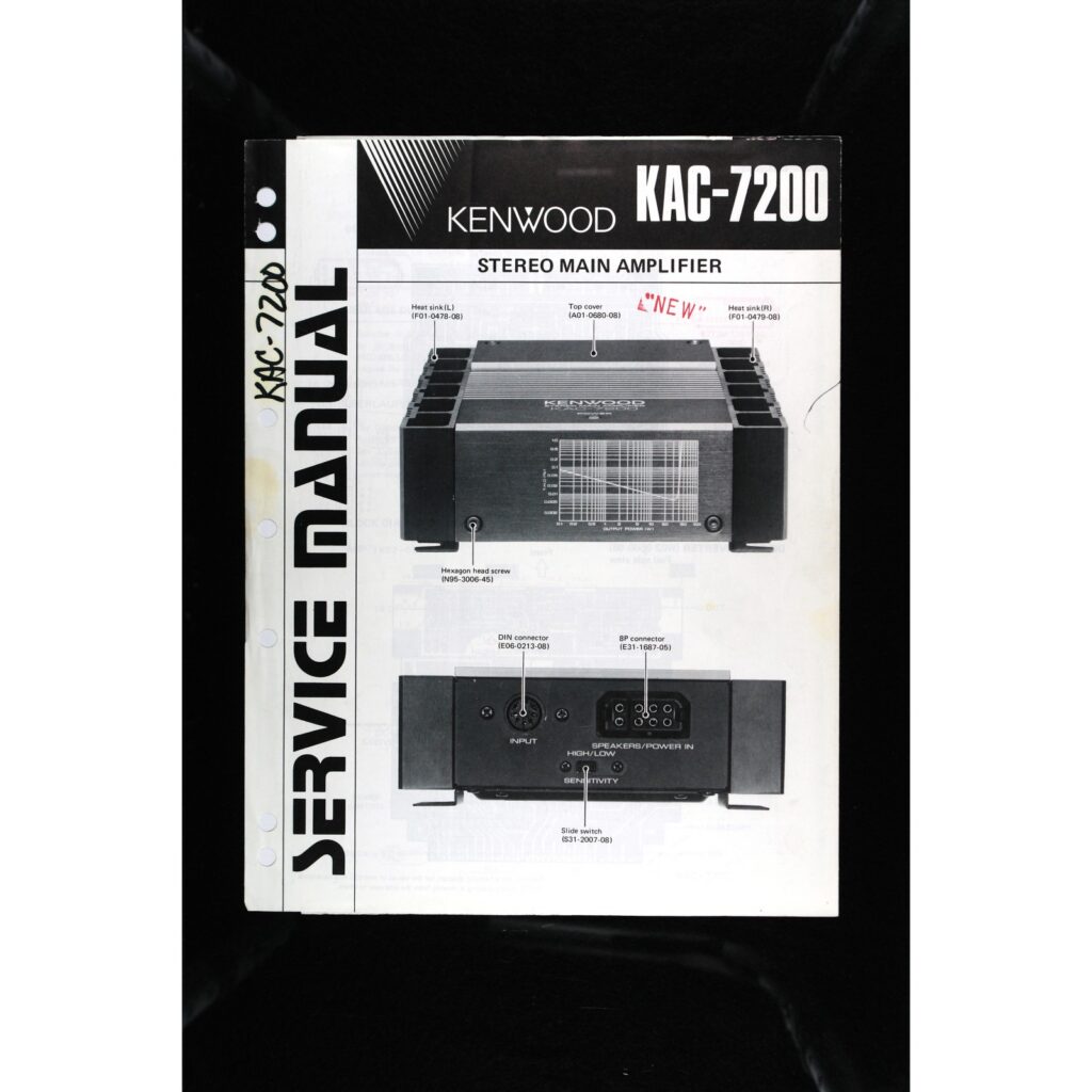 Kenwood KAC-7200 Car Power Amplifier — Service Manual