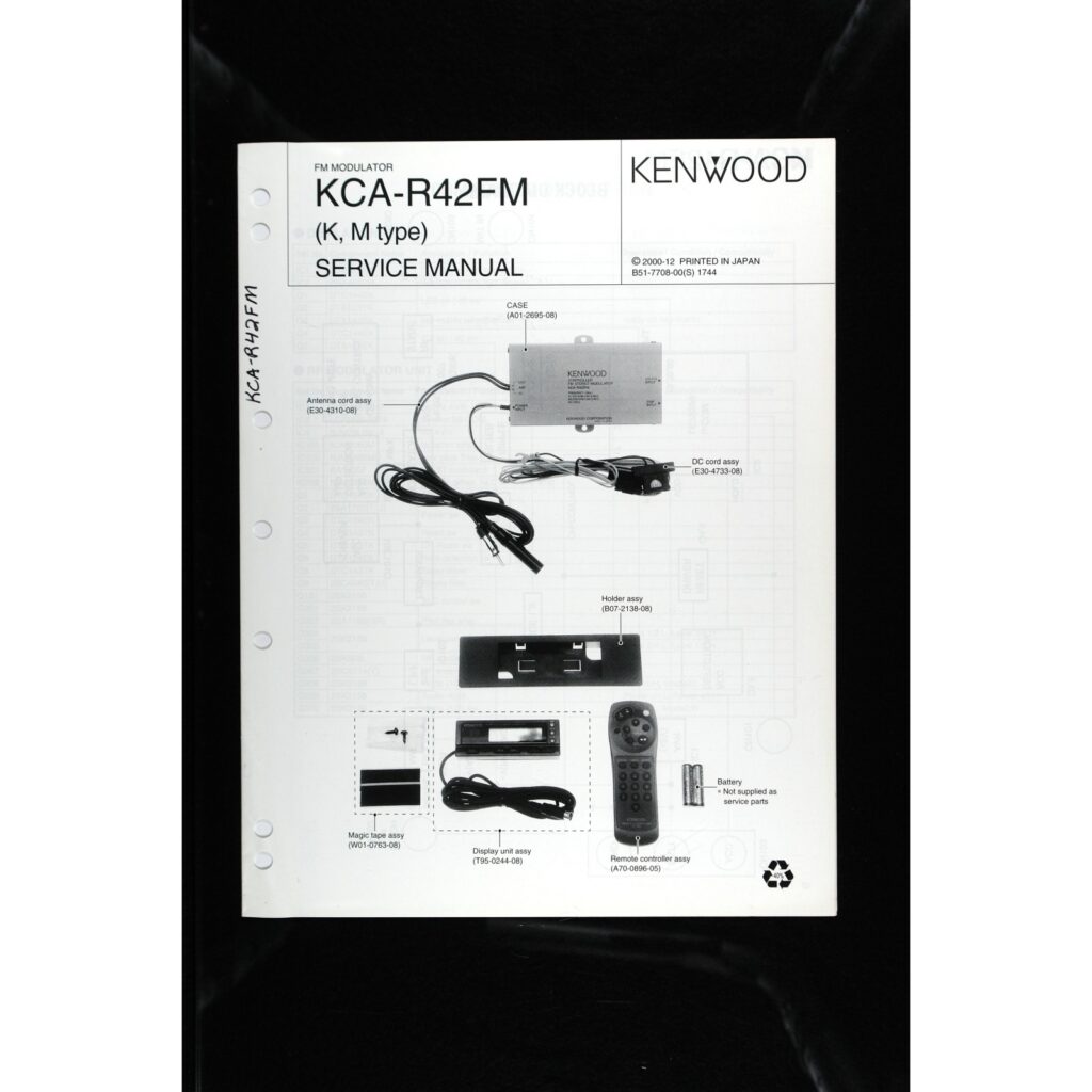 Kenwood KCA-R42FM FM Modulator — Service Manual