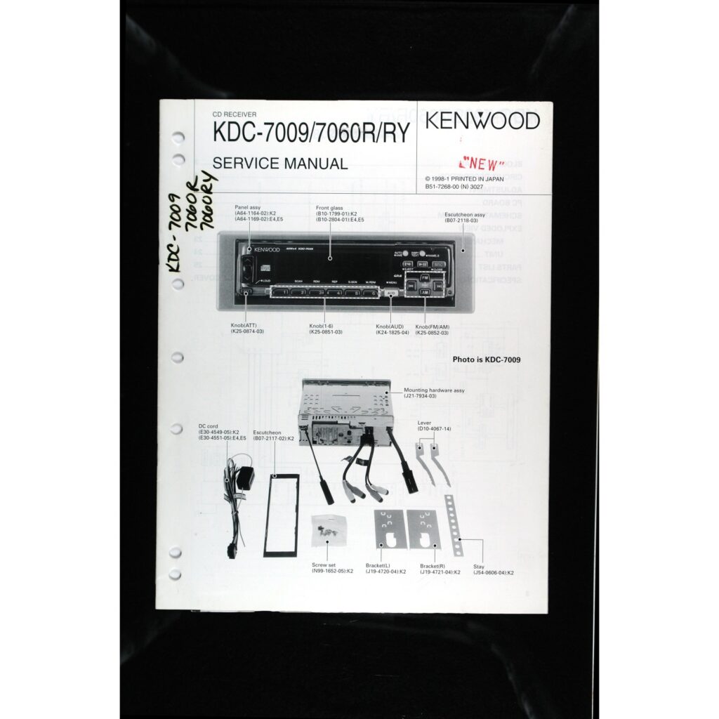 Kenwood KDC-7009 / 7060R Car Stereo — Service Manual