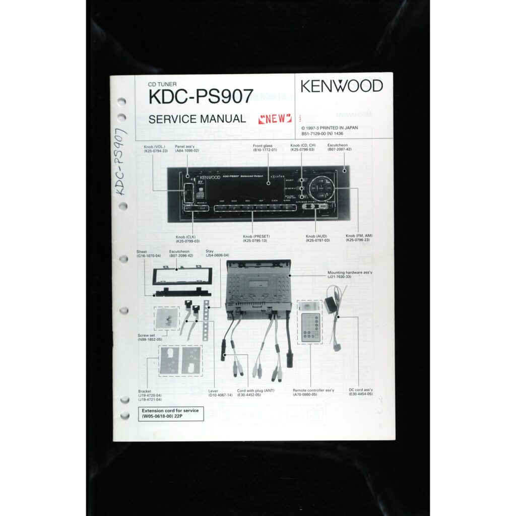 Kenwood KDC-PS907 Car Stereo — Service Manual
