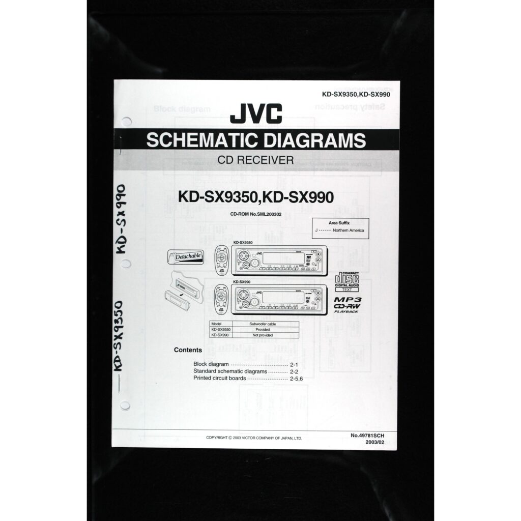 JVC KD-SX9350 / SX990 Car Stereo — Service Manual
