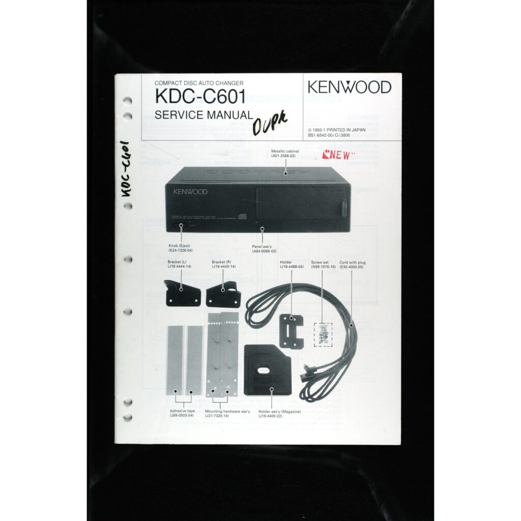 Kenwood KDC-C601 CD Auto Changer — Service Manual