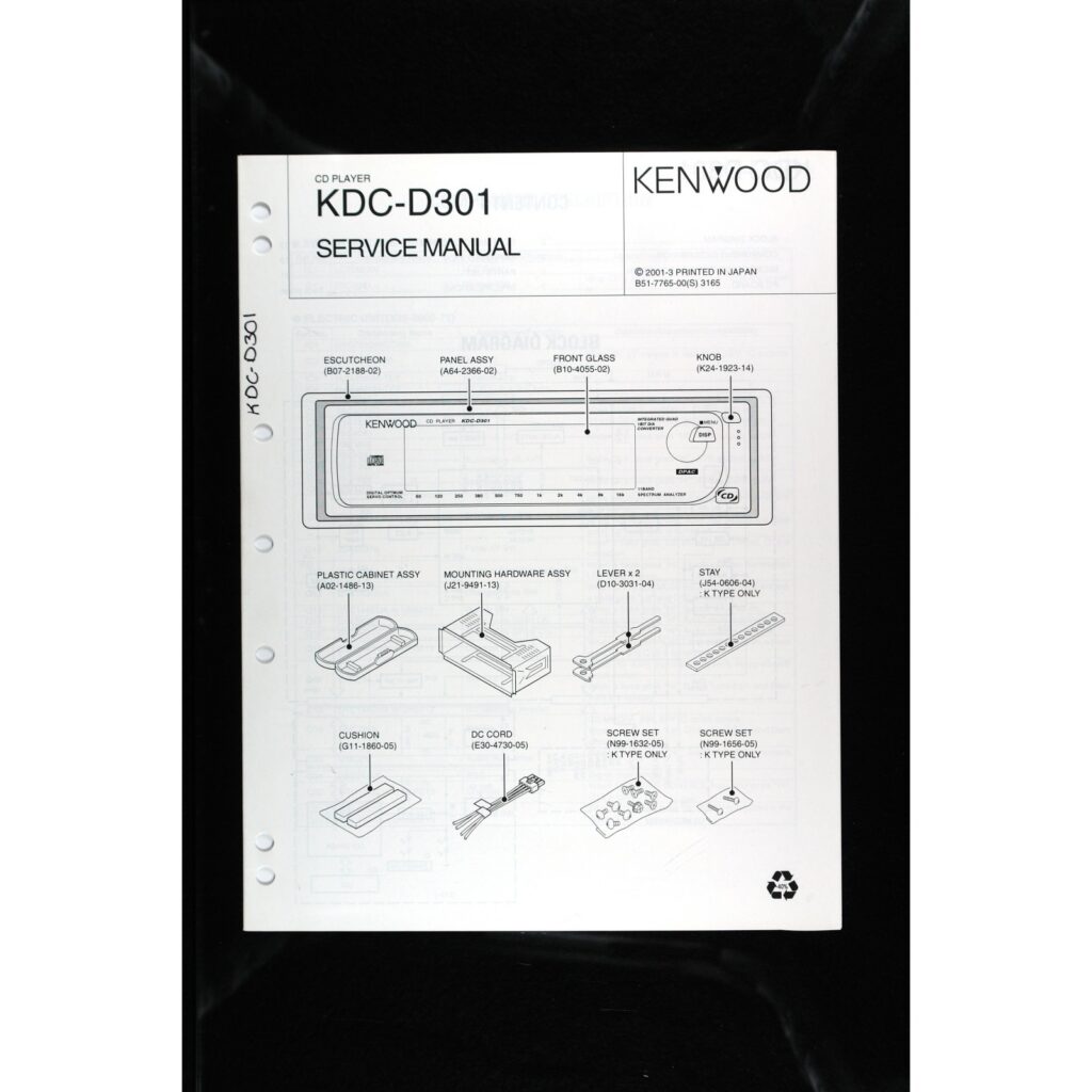 Kenwood KDC-D301 Car Stereo — Service Manual