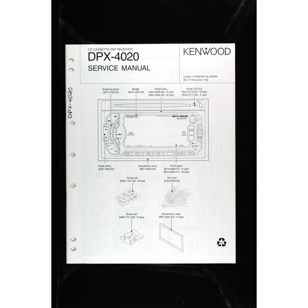 Kenwood DPX-4020 Car Stereo — Service Manual