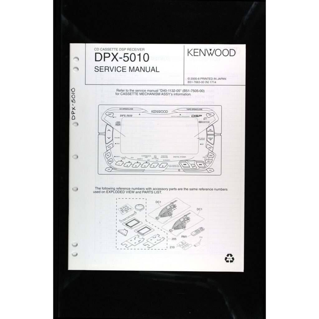 Kenwood DPX-5010 Car Stereo — Service Manual