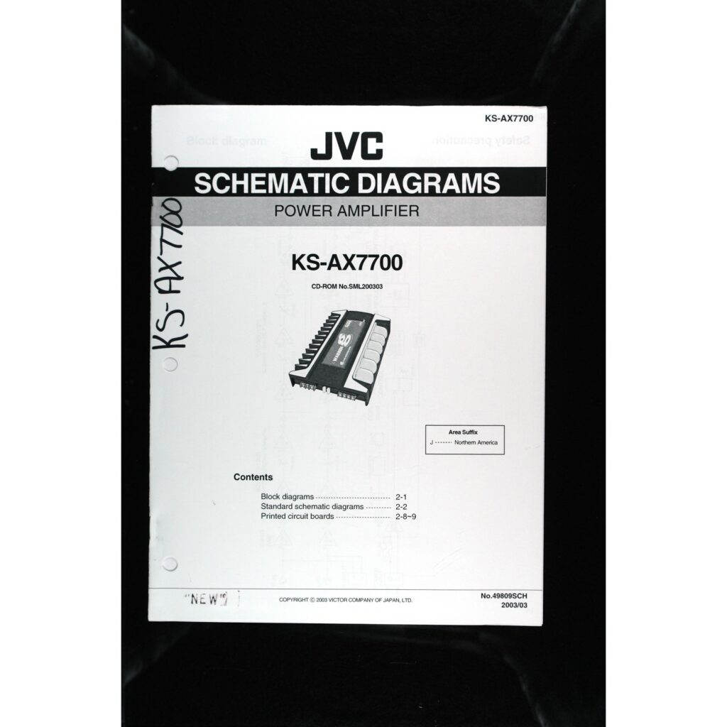 JVC KS-AX7700 Car Power Amplifier — Service Manual