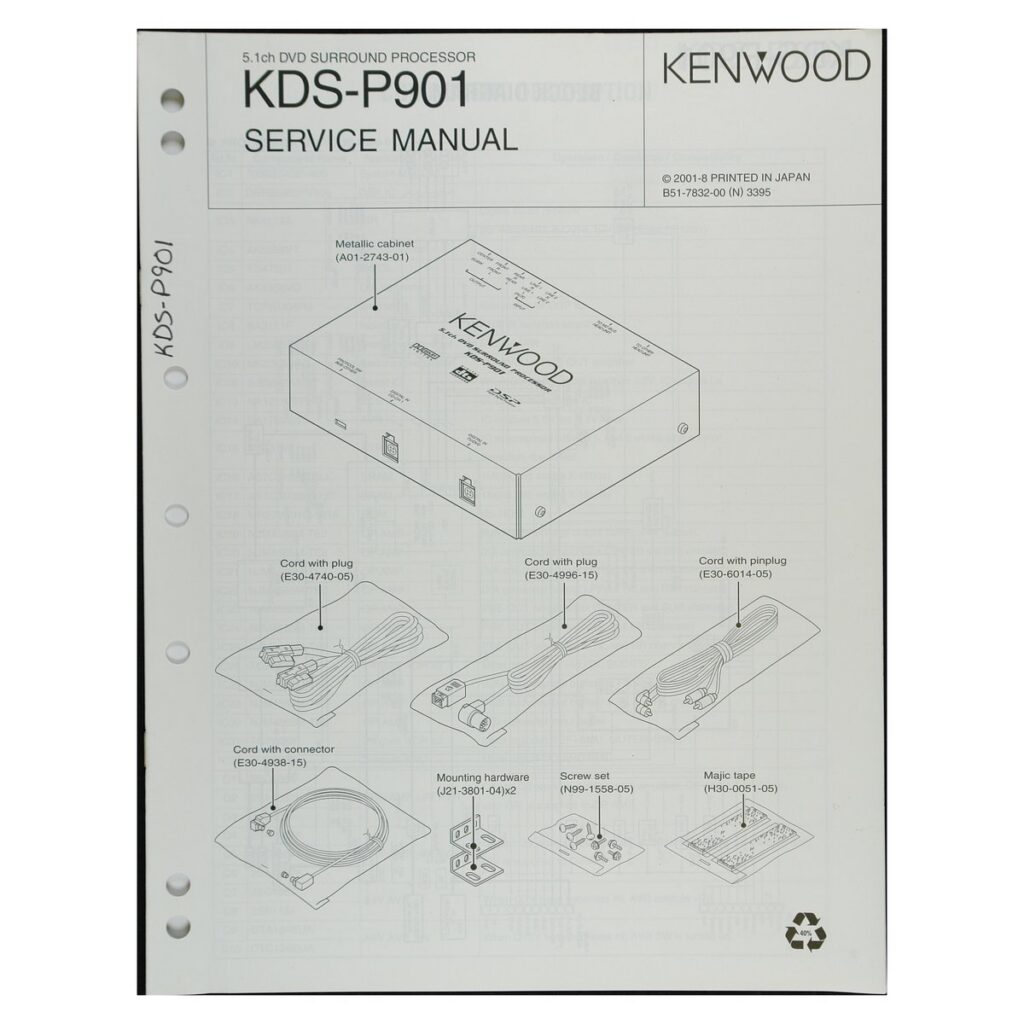 Kenwood KDS-P901 DVD Surround Processor — Service Manual