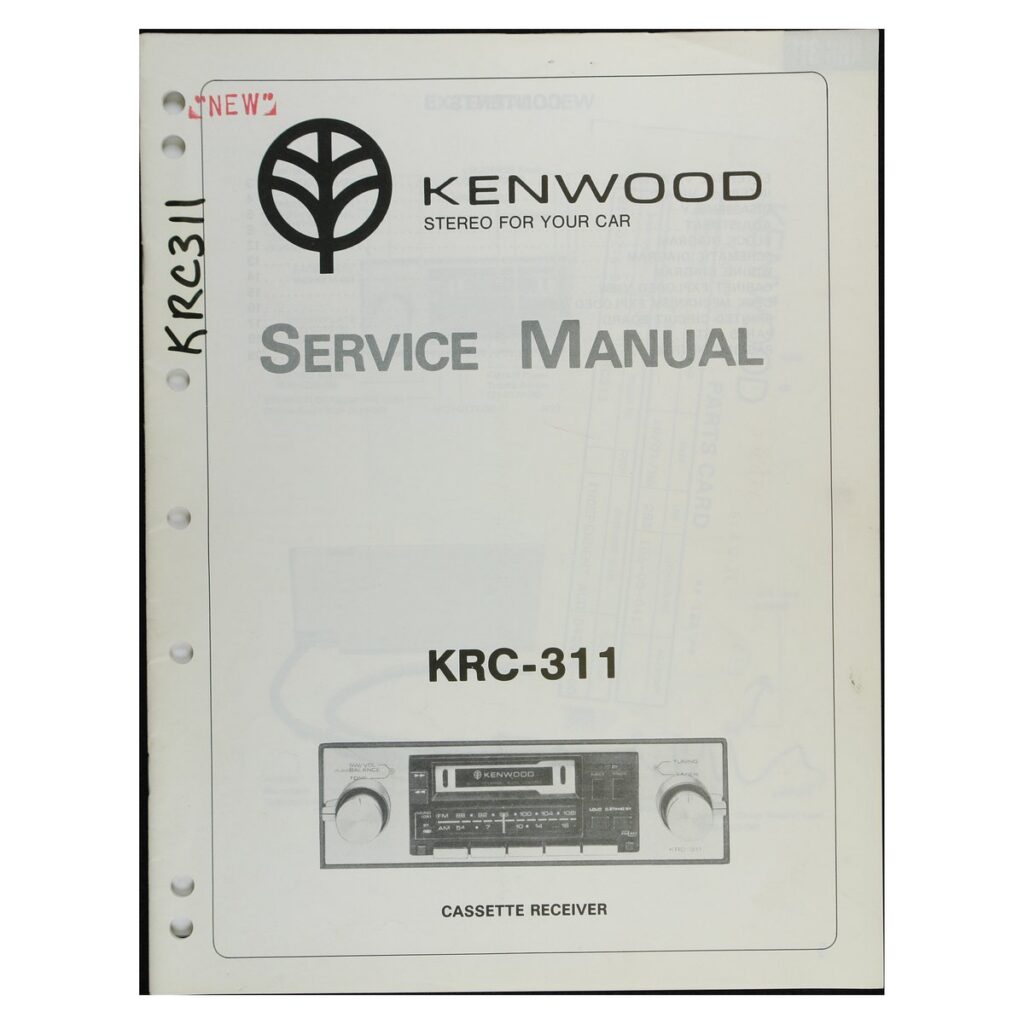 Kenwood KRC-311 Car Stereo Cassette Receiver — Service Manual