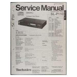 Technics SL-P110 Compact Disc Player — Service Manual