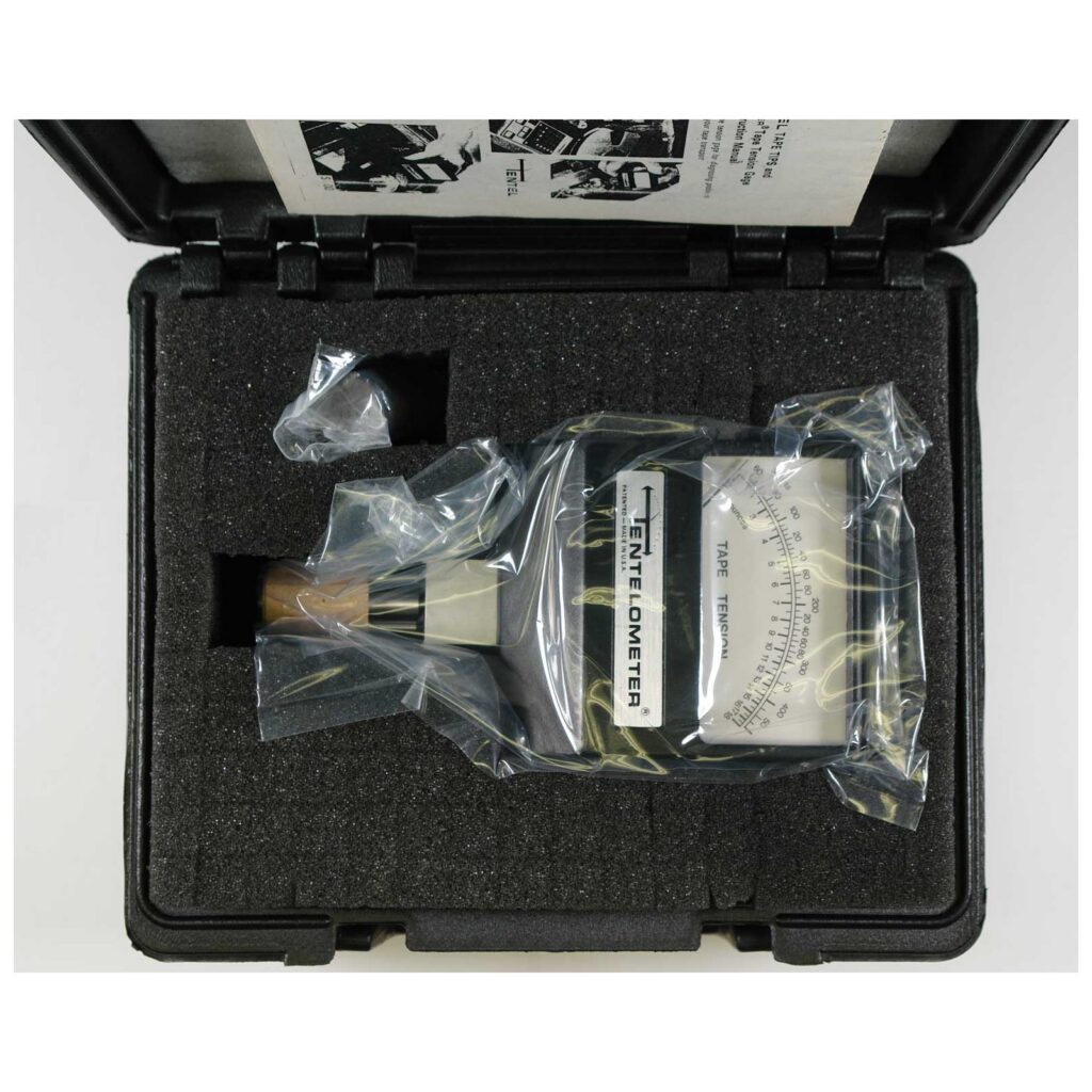 Tentel Tentelometer T2-H18-CBD Tape Tension Gauge — 2–18 oz (60–510 g), Rolling-Post, with Case, Weight & Manual
